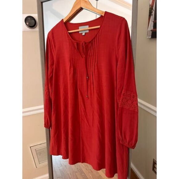 Skies are‎ Blue  Long Sleeve shift Dress Size Large - Picture 1 of 5